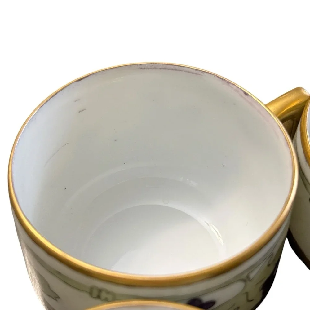 Vintage Vienna Austria Hand Painted Grapes Lemonade Set Pitcher 5 Cups Gold Trim